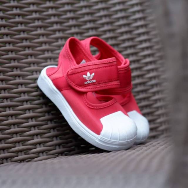SANDAL SENDAL ANAK ADIDAS SUPERSTAR KIDS VELCRO SANDALS ORIGINAL SLIPON