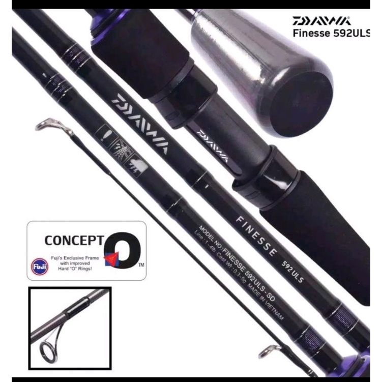 Joran Daiwa Finesse Casting ultra light | 2 section | casting rod | ujung top section