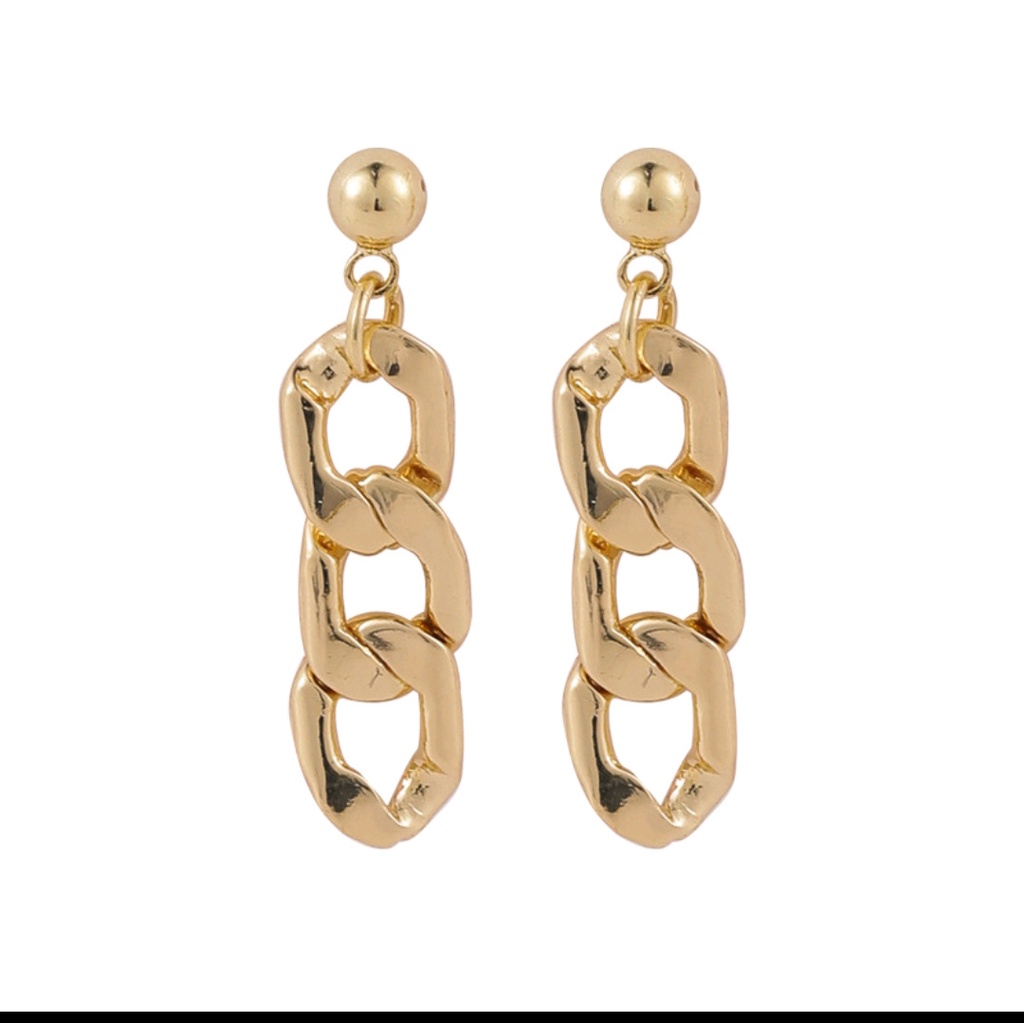 Anting Stud Wanita Fashion Korea Gold Chain 541