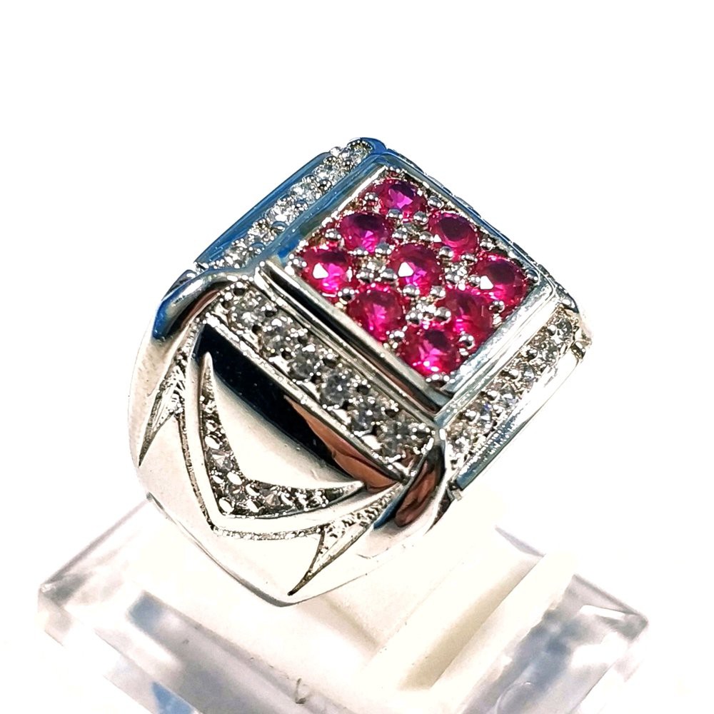 CINCIN PERMATA PINK RUBY 9 SET MATA SILVER VERSION