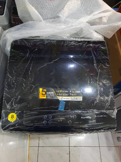 Polytron Mesin  Cuci 1 Tabung 8Kg Top Loading PAW 80518 Belleza Tempered Glass