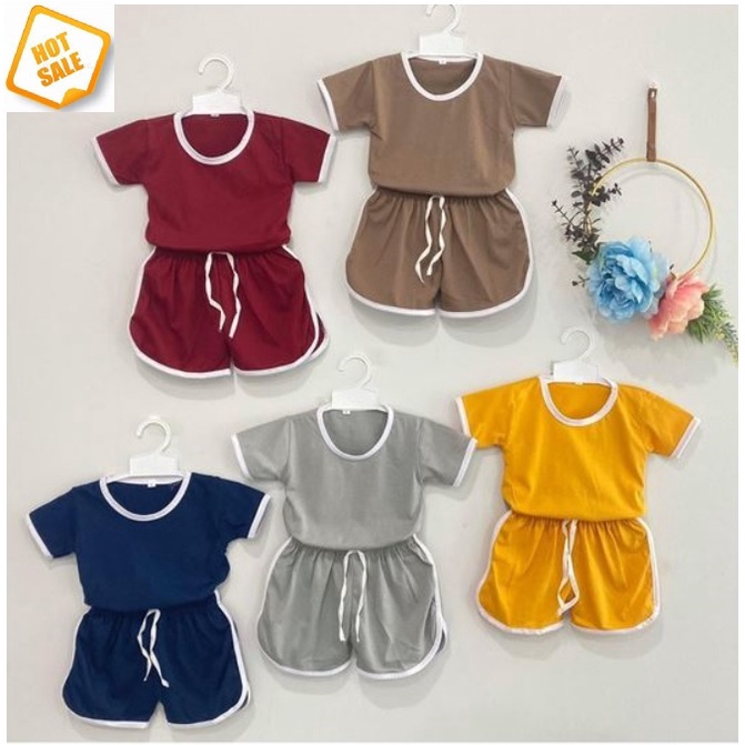 1 pc Setelan baju chupa chups anak / setelan anak polos / setelan unisex