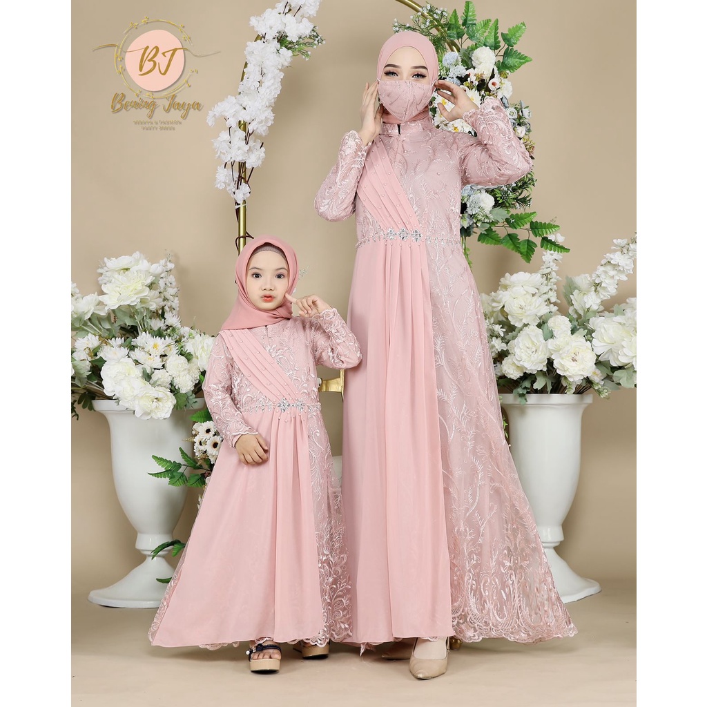 FARASYA DRESS brokat remaja / baju pesta / gamis kondangan / lamaran / wisuda / bridesmaids tersedia ukuran kecil hingga jumbo