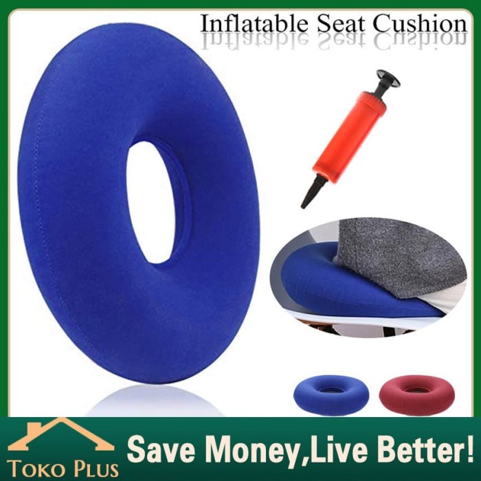 PVC Bantal duduk Inflatable Alas Kursi untuk Penderita Ambeien/Wasir