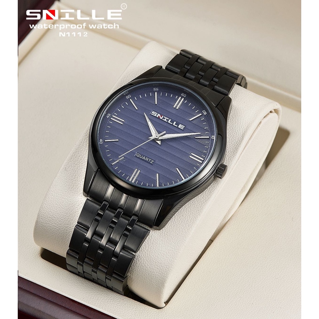 jam tangan pria SNILLE N1112 original strap rantai