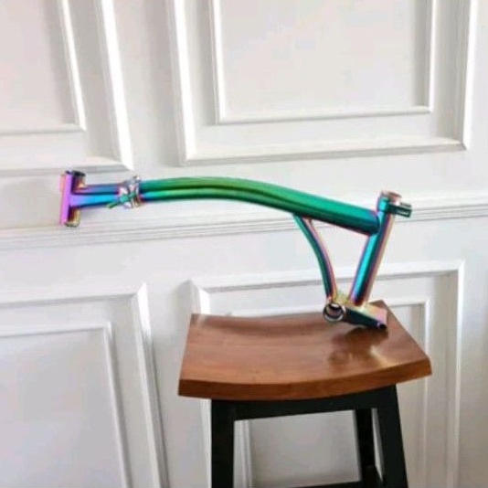 Rainbow BROMPTON Titanium Frame Mainset The Best Elegant Weight 1350 g Rangka sepeda lipat bisa 3 sixty pikes