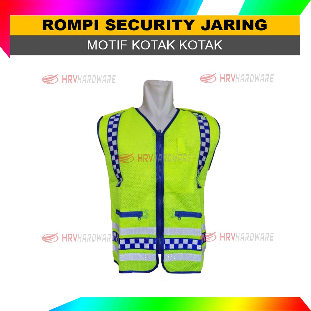 ROMPI JARING SECURITY SATPAM PARKIR MOTIF KOTAK KOTAK