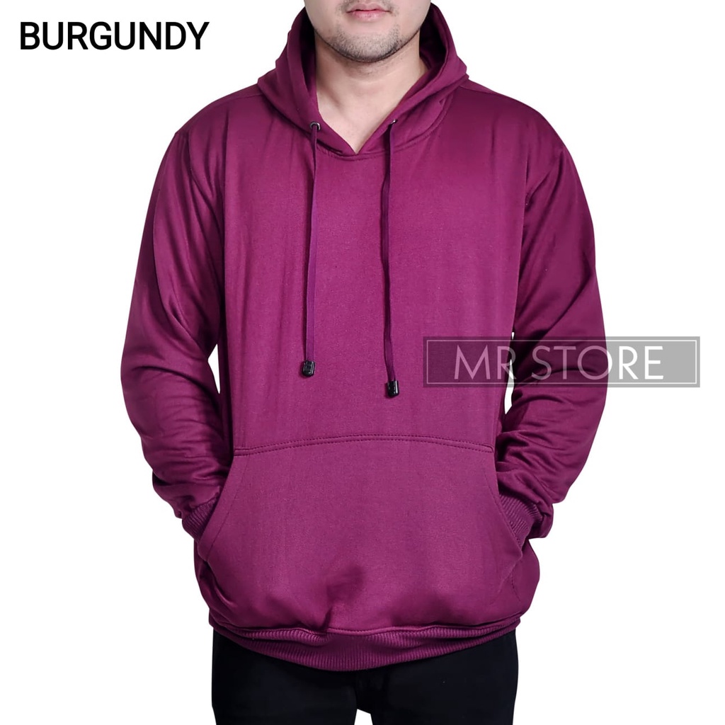 M,L,XL,XXL Jaket jumper hoodie polos ungu muda mr store