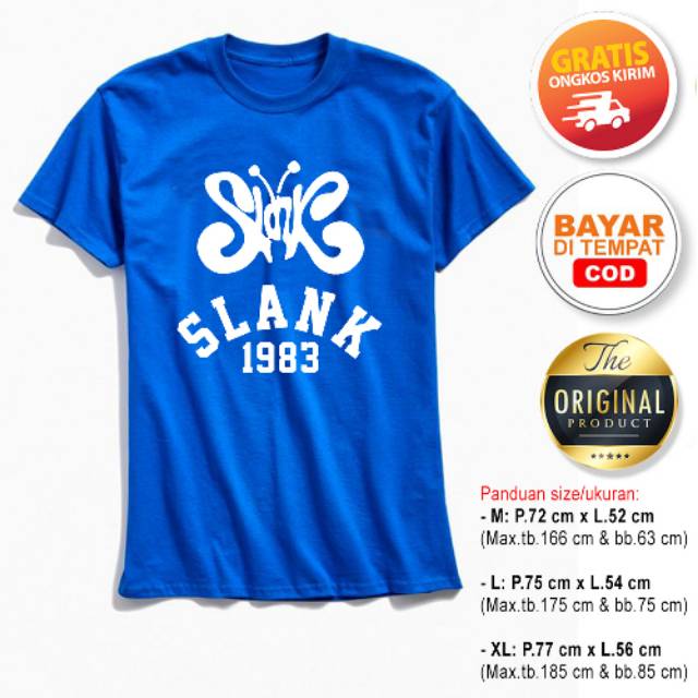 SLANK 1983 - LENGAN PENDEK - ORIGINAL MADE IN SLANKERS - BAJU SLANK - KAOS SLANK - TAMPIASIH STORE