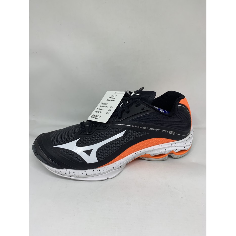 Sepatu volley mizuno original Wave Lightning Z6 Low black orange 2020