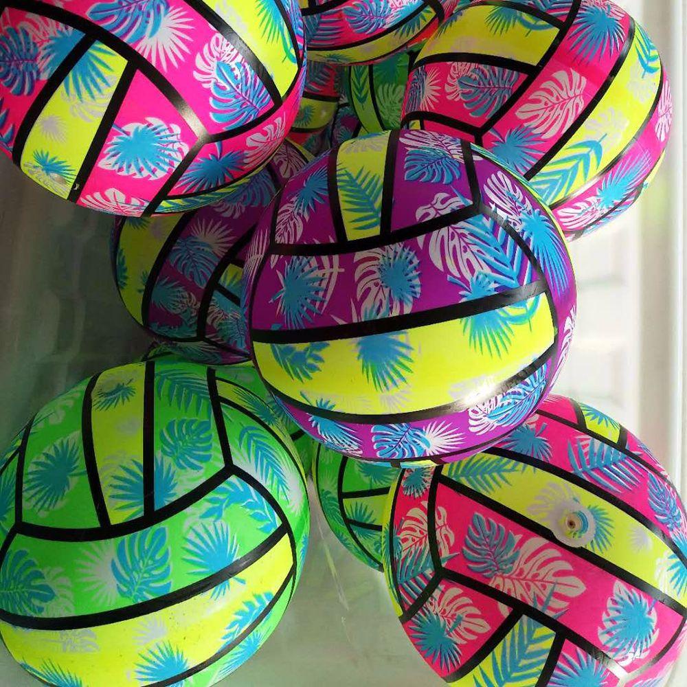 Lanfy Mainan Bola Voli Bahan Karet Warna Pelangi Untuk Anak / Orang Tua
