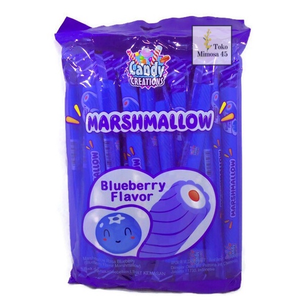 

Marshmallow Panjang Blueberry Pak 30 pcs