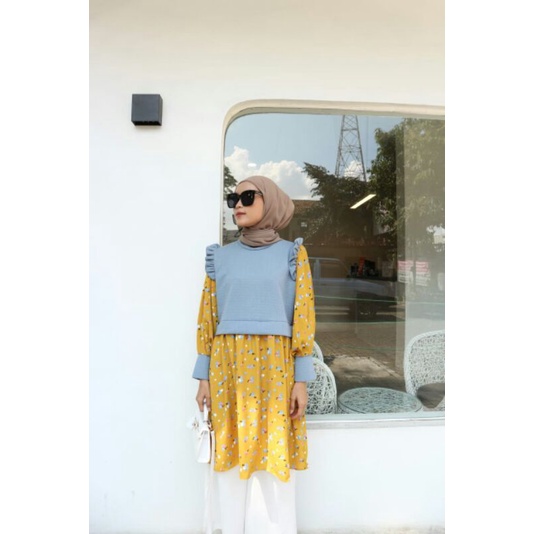 tunik flowers kombi knit