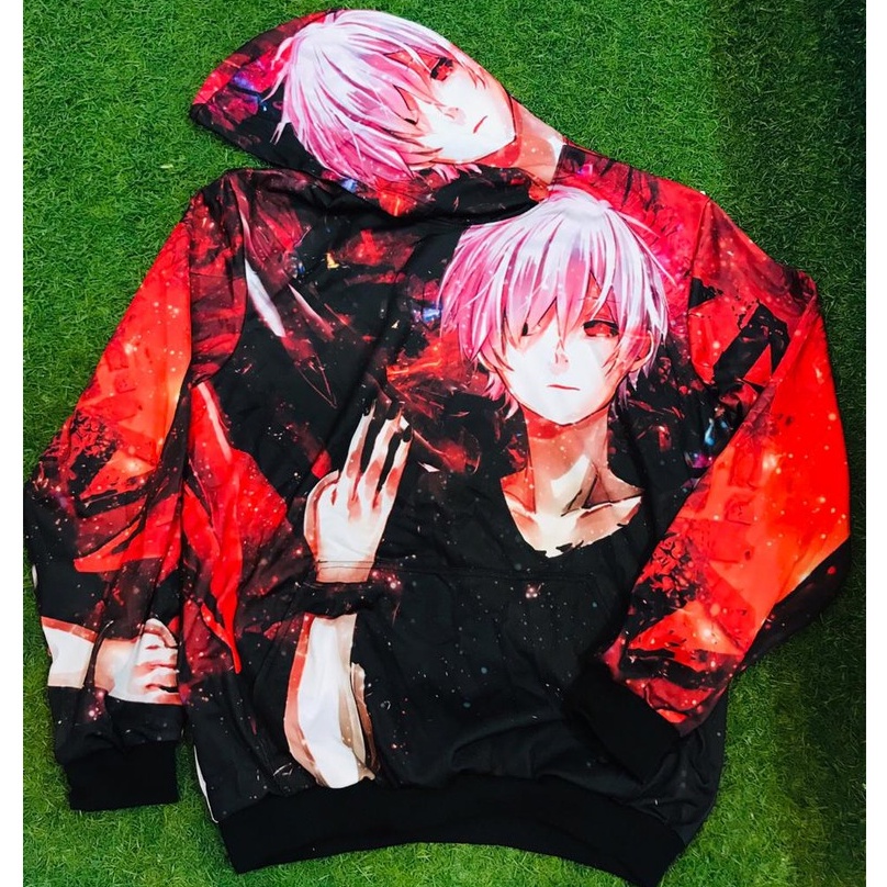 Hoodie Kaneki Fire Fullprint Tokyo Ghoul