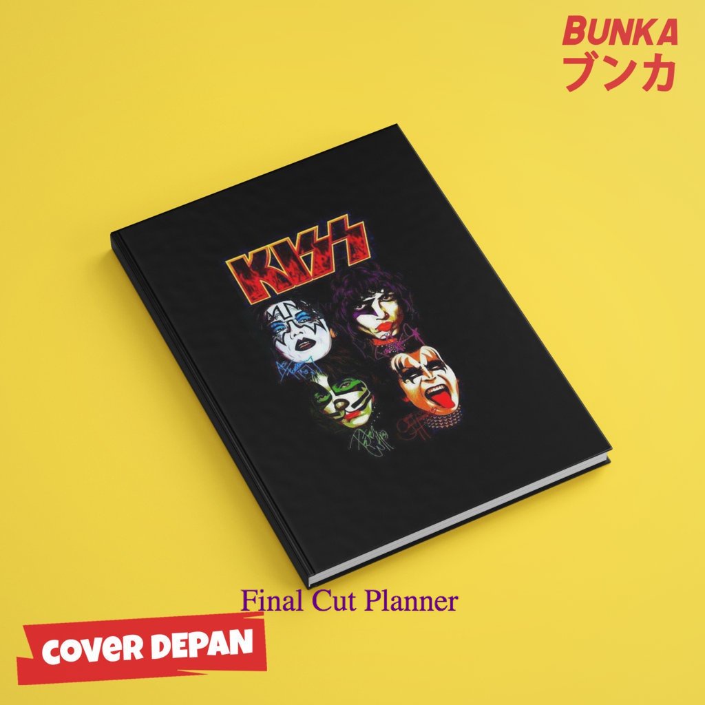 

buku tulis polos/bergaris 80's Band Kiss 2 Hardcover A5 Buku Tulis Catatan Notes Agenda Planner Jurnal