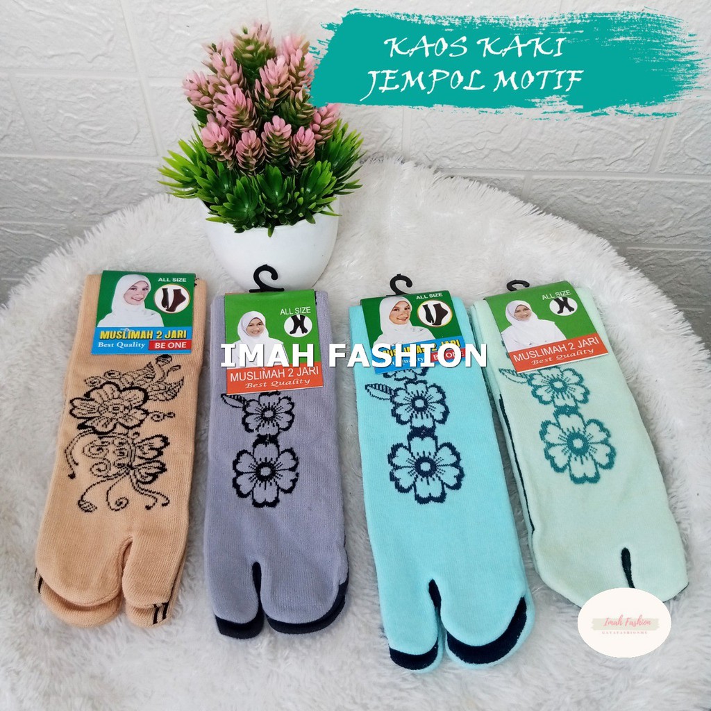 KAOS KAKI JEMPOL MOTIF WANITA KAOS KAKI HIJAB MUSLIM JEMPOL KAOS KAKI MOTIF MURAH