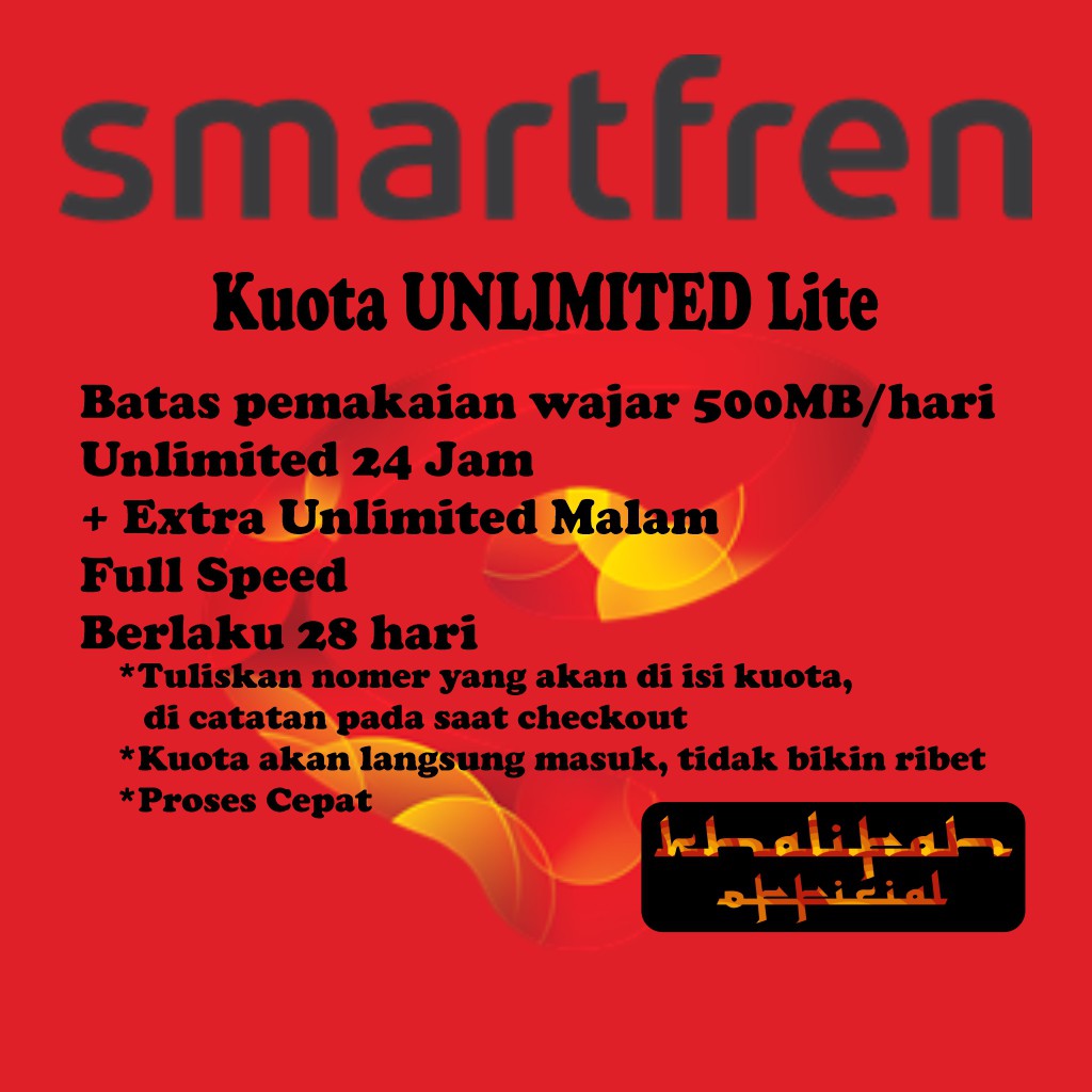 Kuota Smartfren Unlimited Lite 28 Hari