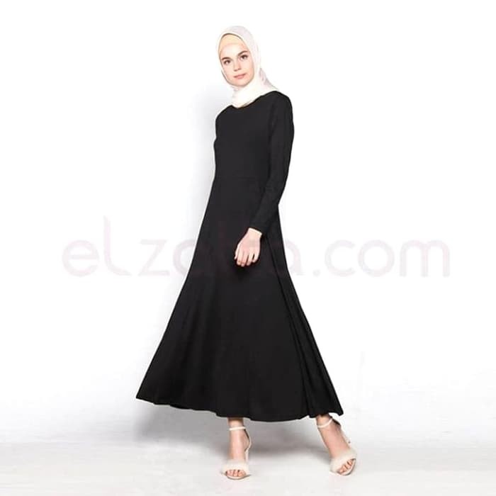 Gamis Manset elzatta Gamia Azra Warna Hitam -