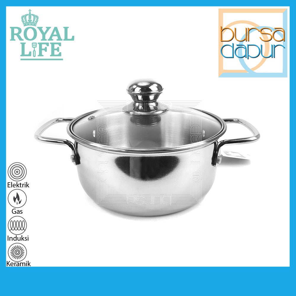 Jual Royal Life Stainless Saucepot Cm Panci Stainless Masak Cm