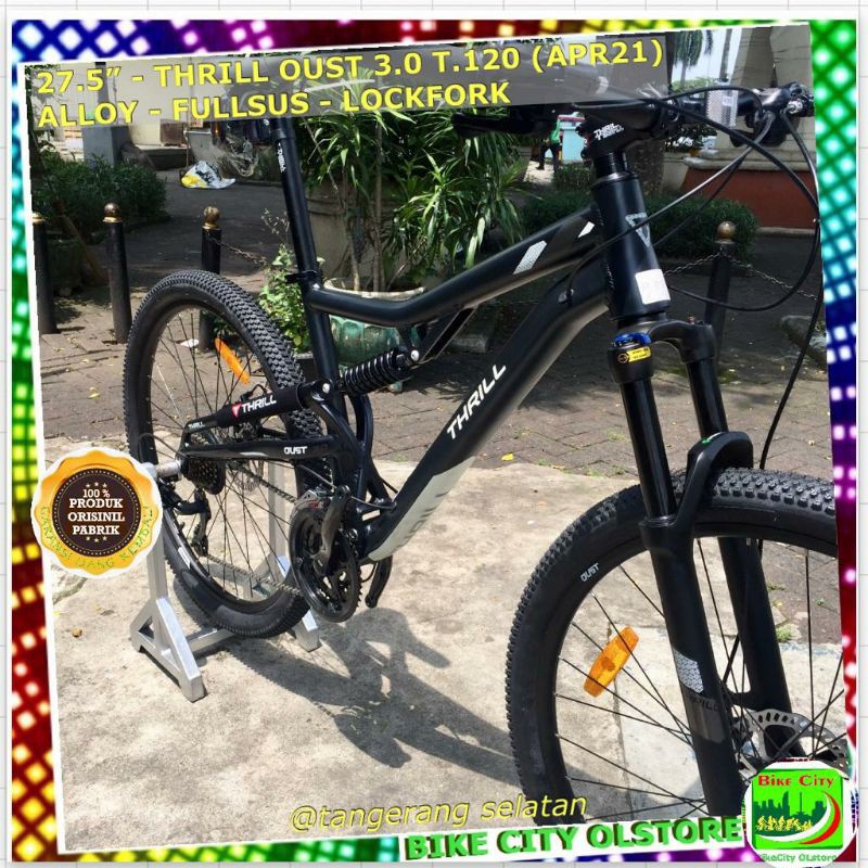 BIG PROMO Big Sale  sepeda gunung mtb 27.5 thrill oust 3.0 21sp AL.FullSus Dikirim StelJadi