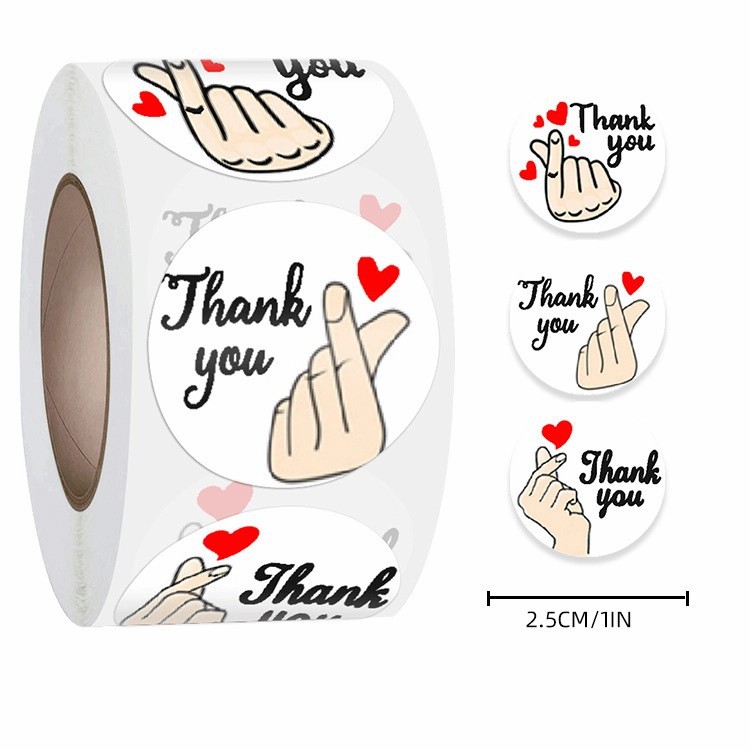 Sticker Thank You Love isi 500 Cutting Stiker Rol Anti Air Vinyl Murah