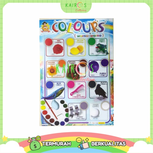 Poster Edukasi Anak Belajar Warna (Colours)