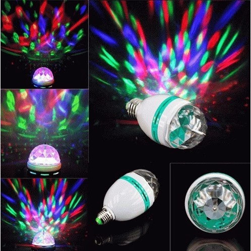 Lampu Disco Otomatis Full Color (Led Full Color Rotating Lamp)