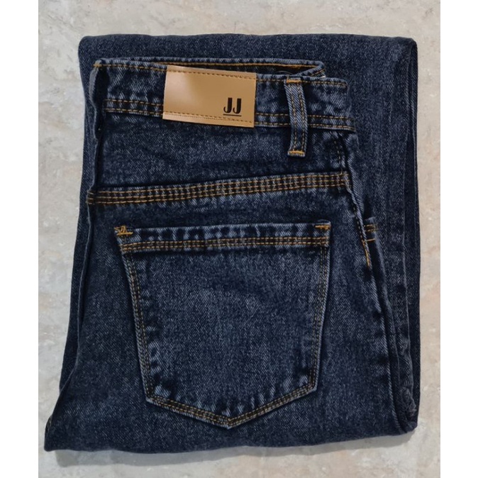 Jim's jeans celana kulot rawis, tulang-Snow black