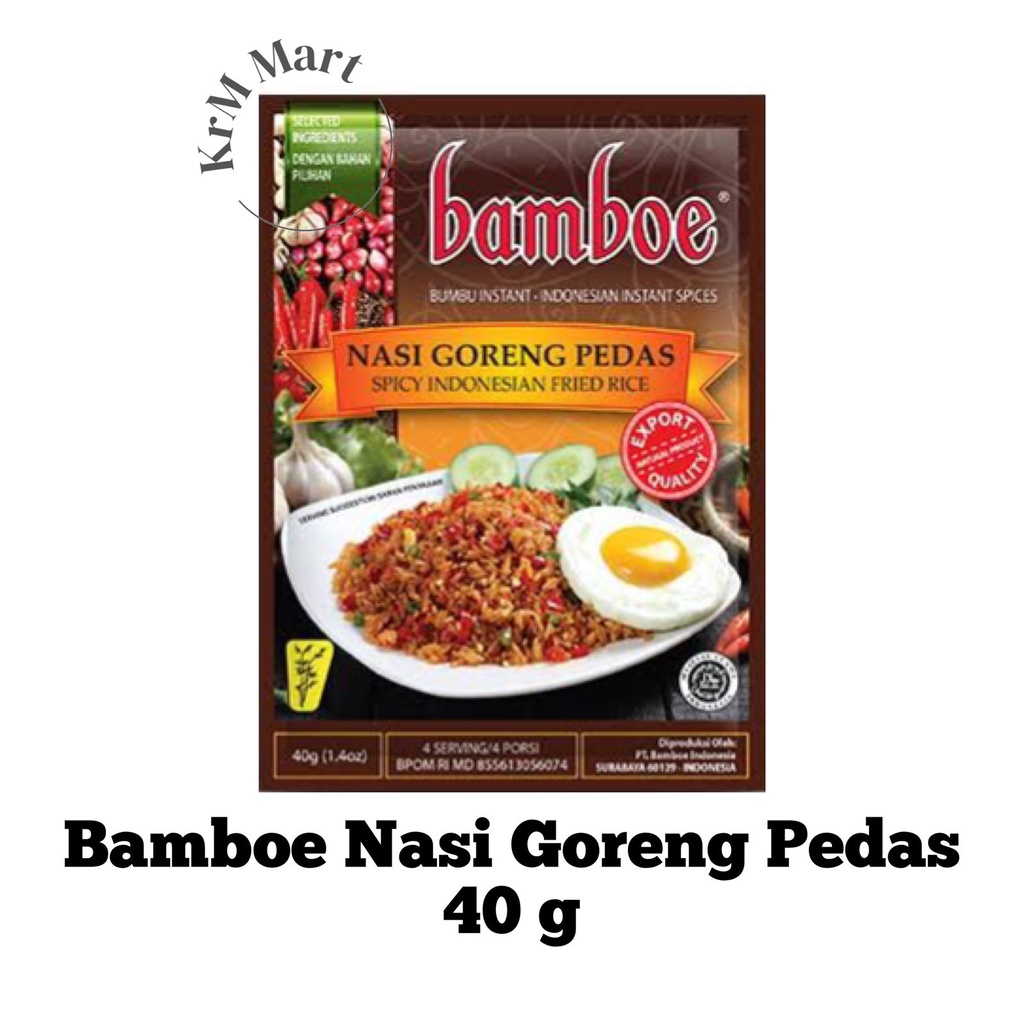 

Bamboe Nasi Goreng Pedas bumbu instan masakan dapur varian nusantara