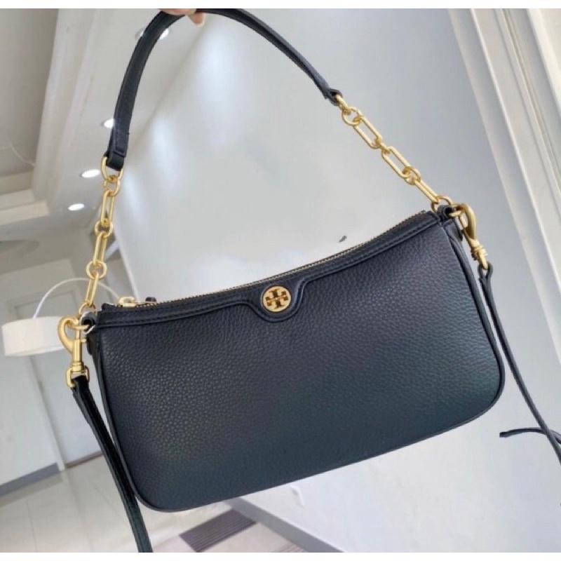 Jual Tory Burch T Monogram Jacquard Chain Shoulder Bag Black Shopee