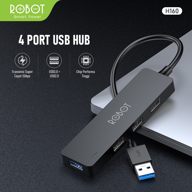 USB Hub Robot H160 4Port USB3.0 USB2.0 High Speed 5Gbps