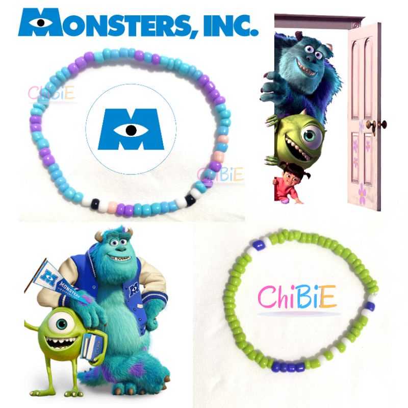 Monster Inc Sullivan & Mike Wazowski Beads Bracelet | Gelang Manik Monster Inc