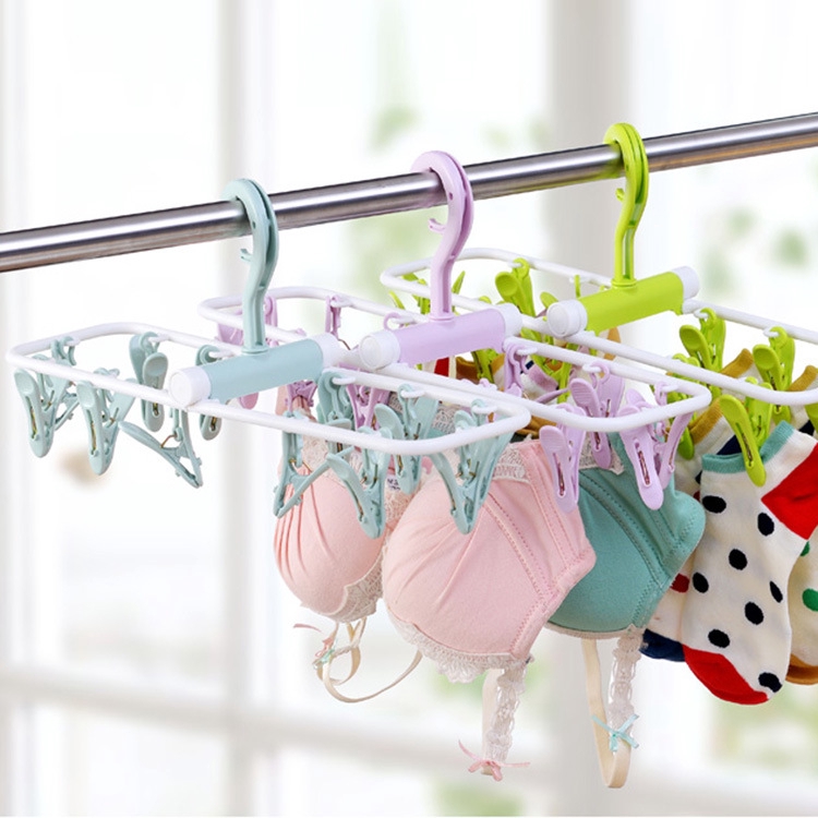 TOKOMUDA Gantungan Jemuran Hanger Kaos Kaki Pakaian Dalam 12/32 jepitan Multifugsi Anti Angin
