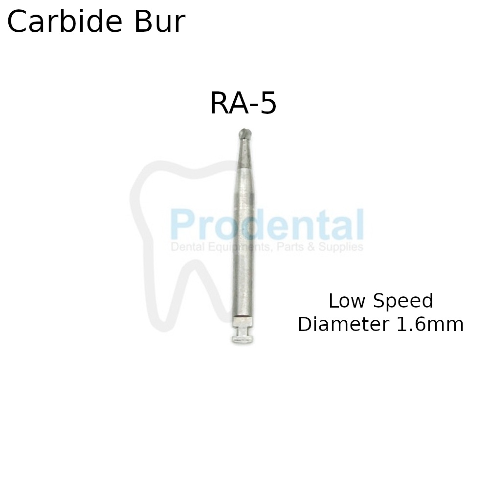 Dental Bur Metal Bulat RA-5 Low Speed Bur Tulang Carbide Tungsten Round Bur Lowspeed Bur Gigi Contra Angle