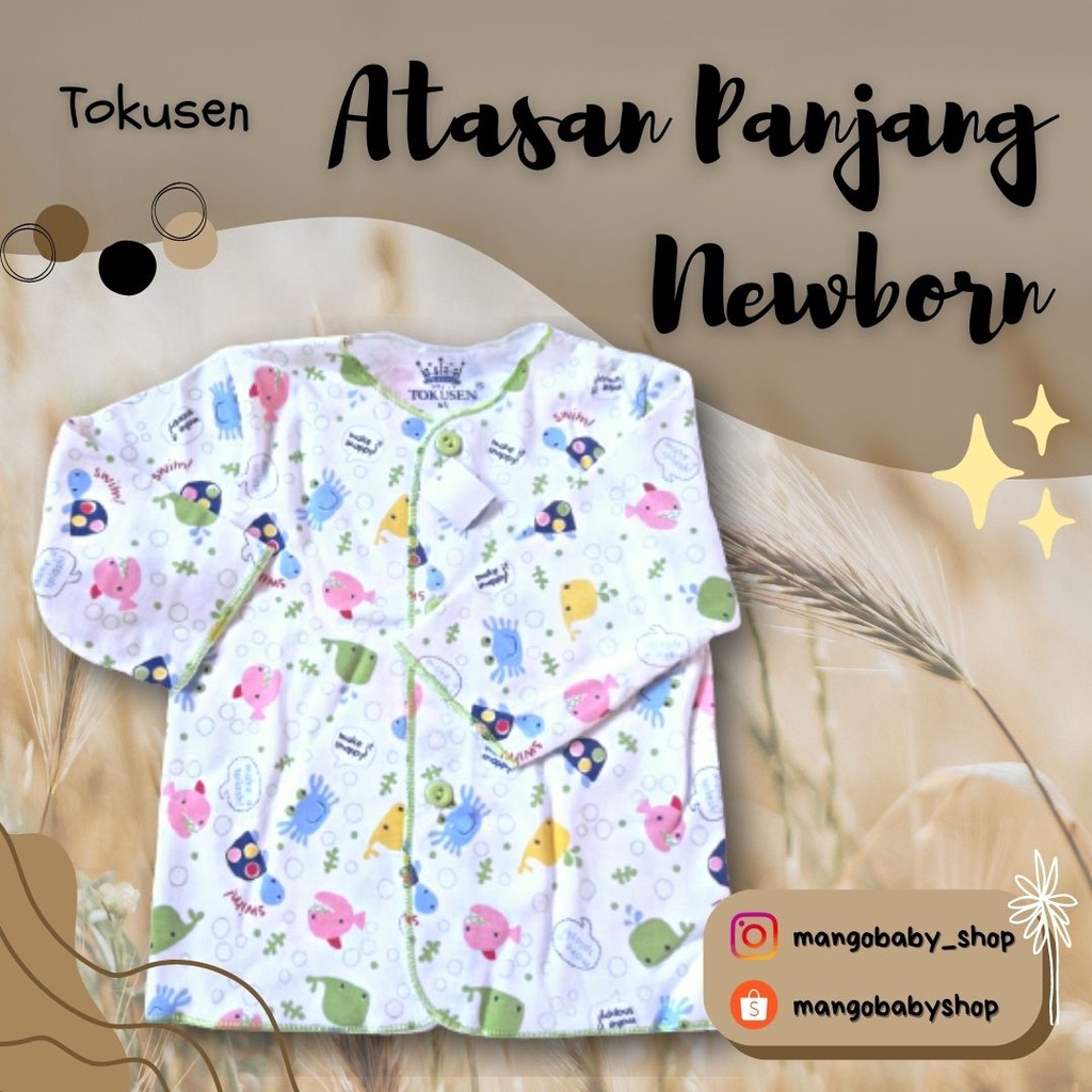 BABY TOKUSEN | ATASAN NEWBORN BAYI ANAK LENGAN PANJANG OCEAN LIFE KATUN