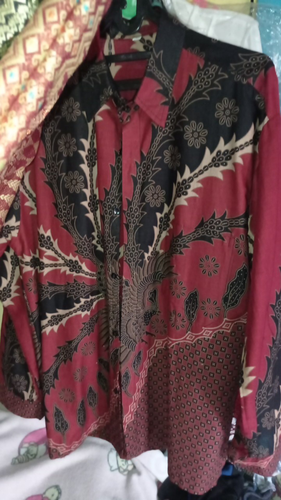 Batik Pria Lengan Panjang Kemeja Batik Berkah Hrb026 Motif Keratonan Kode 02 Size M L Xl Xxl Reguler