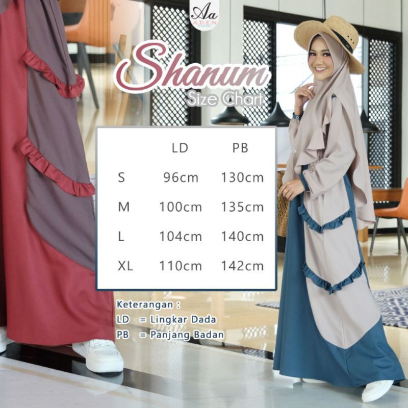 READY STOK GAMIS SET SHANUM BY ADEN HIJAB