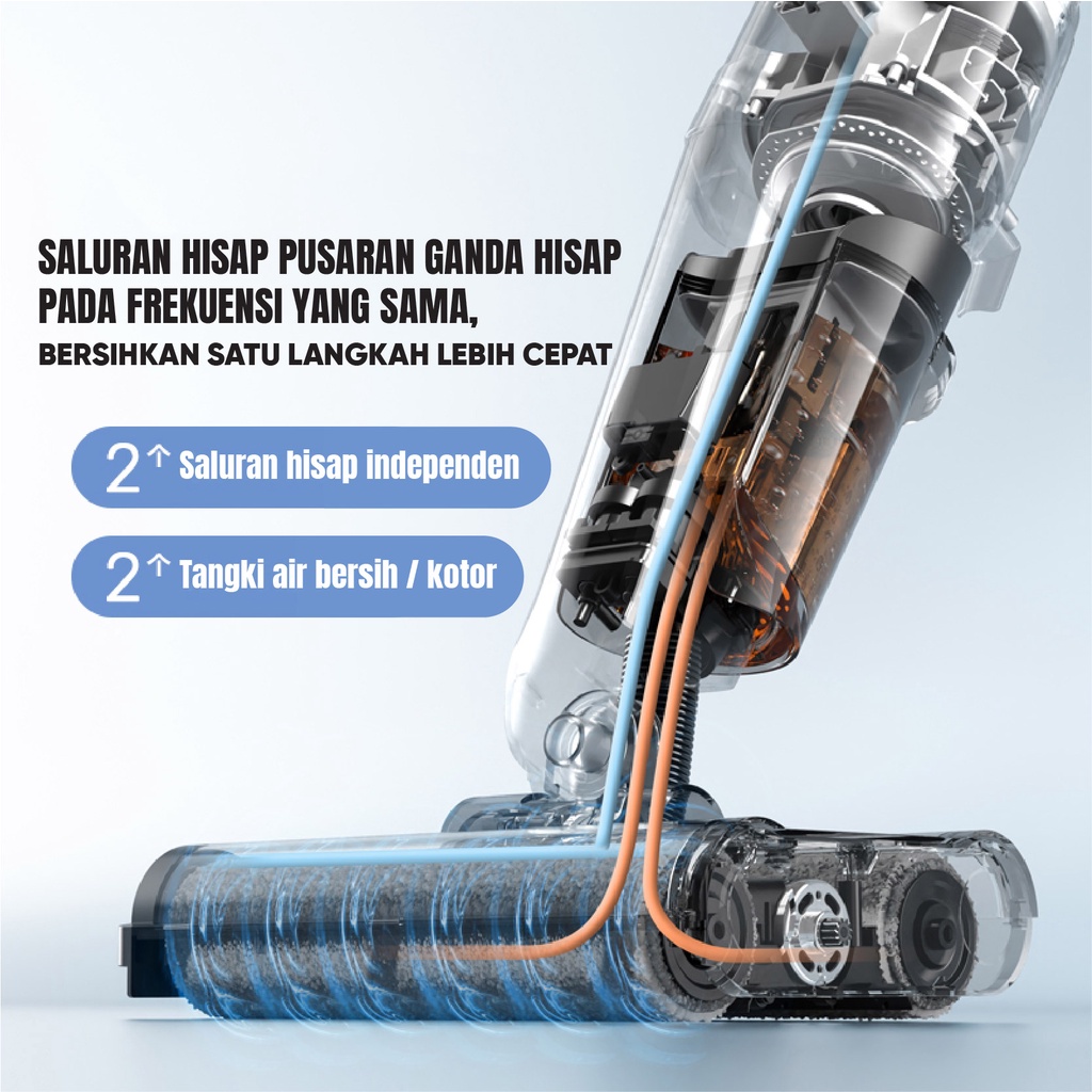 Deerma VX20 Wet Dry Smart Vacuum Cleaner Dual Shaft Penyedot Debu Basah