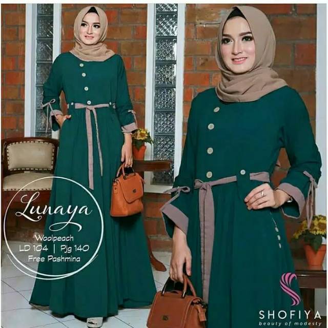 GAMIS SYARI ANNAJAH CAPUCCINO 900GR 110 140 ALLSIZE GAMIS SYARI BUSUI CADAR CREPE HQ POLOS MURAH I.