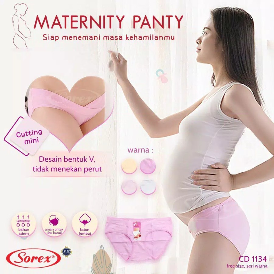 CELANA DALAM WANITA IBU HAMIL SOREX 1134 MATERNITY PANTIES LOW WAIST