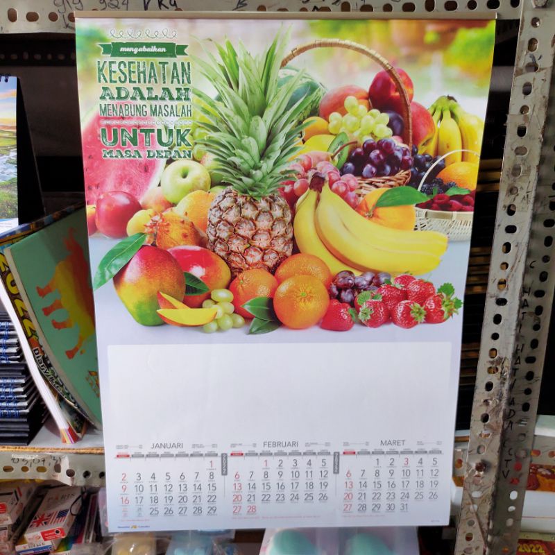 

Kalender dinding triwulan 2022 buah segar