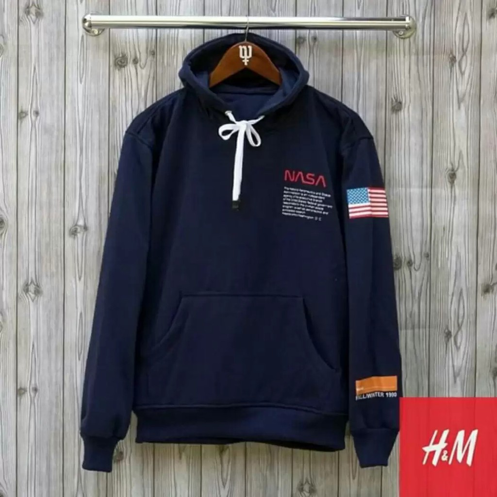 Jaket NASA / Sweater Hoodie NASA Motif bendera FULL HANTAG Terbaru terlaris