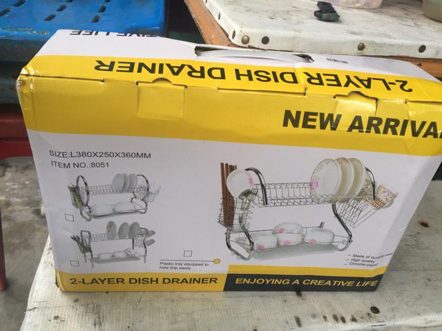 Nm004 Rak Piring 2 Tingkat Stainless