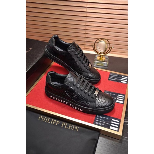 sepatu pria philipp plein sneaker cowok mirror men shoes run away top pp branded