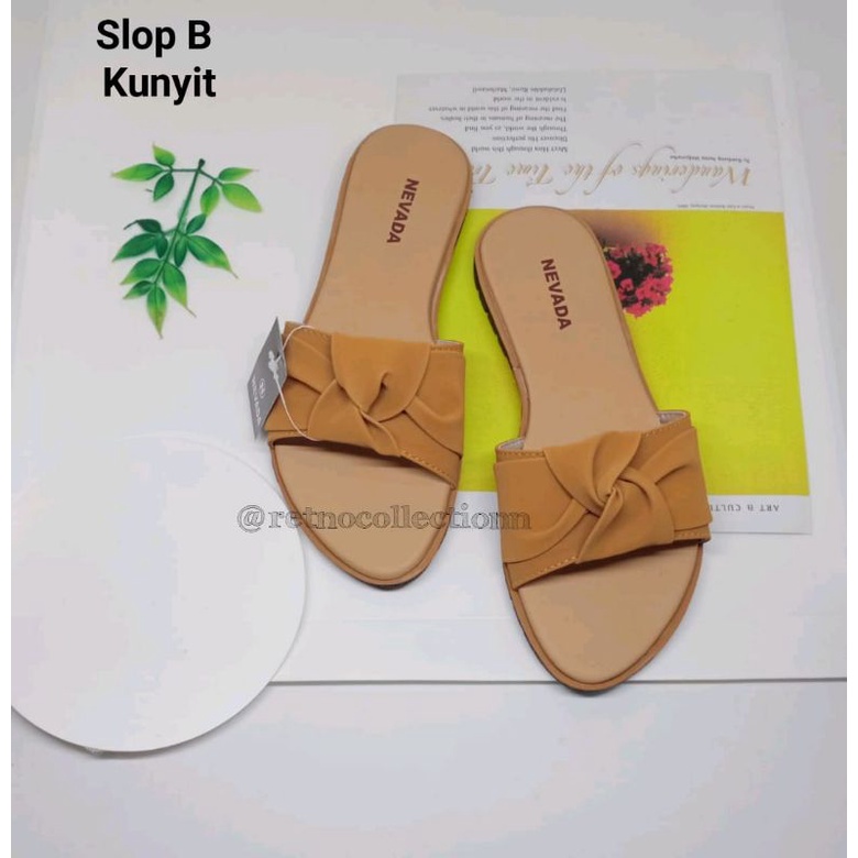 Sandal slop wanita slip/sendal slop wanita nevada/SL B/sandal wanita terbaru