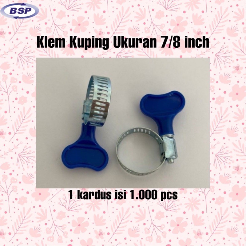 Klem Kuping 7/8 inch Selang Gas/Air - Hose Clamp Cincin Selang Gas / Pengunci Selang Air