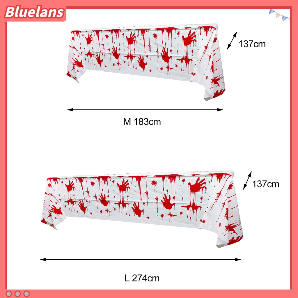Taplak Meja Bentuk Persegi Panjang Motif Darah Tahan Air Dapat Dicuci Untuk Dekorasi Halloween