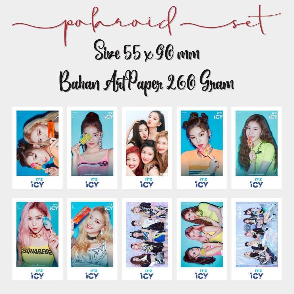 Polaroid Itzy Icy Card Foto Kpop
