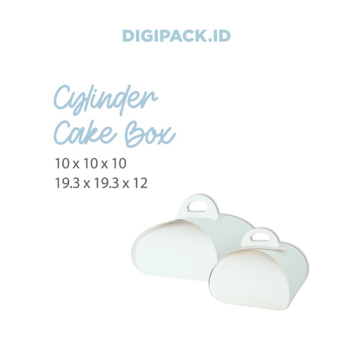 

[Digipack] Cylinder White Cake Box 19.3 X 19.3 X 12 Kotak Dus Kue 069