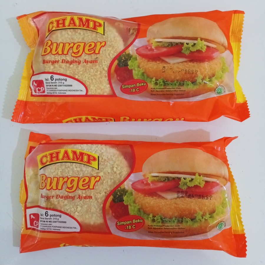 

Champ Burger Ayam isi 6 pcs 315gr